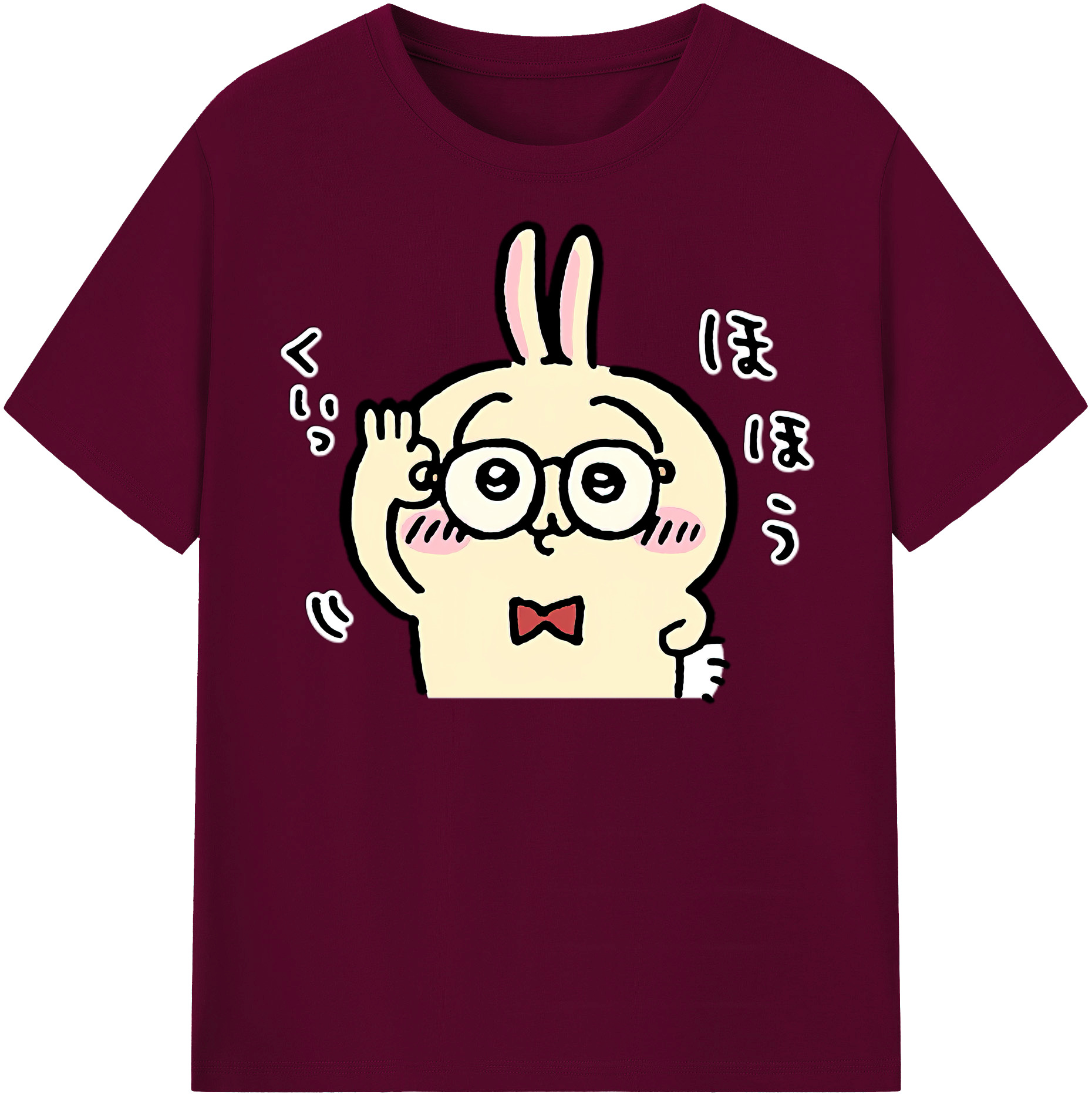 （画像用） ちいかわ うさぎ Chii-kawa usagi レディースカジュアルプリントTシャツ（綿100％）